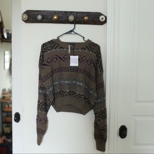 Urban Outfitters Crop Sweater Patterned